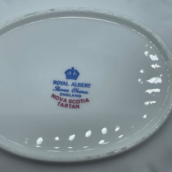 Royal Albert Trinket Dish Nova Scotia Tartan Bone China England Small Bowl - Picture 3 of 5